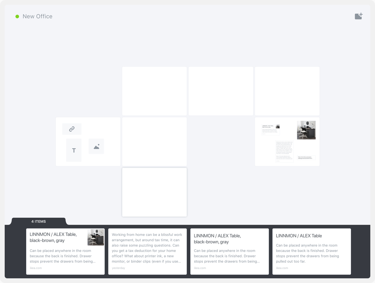 Dossier collection view