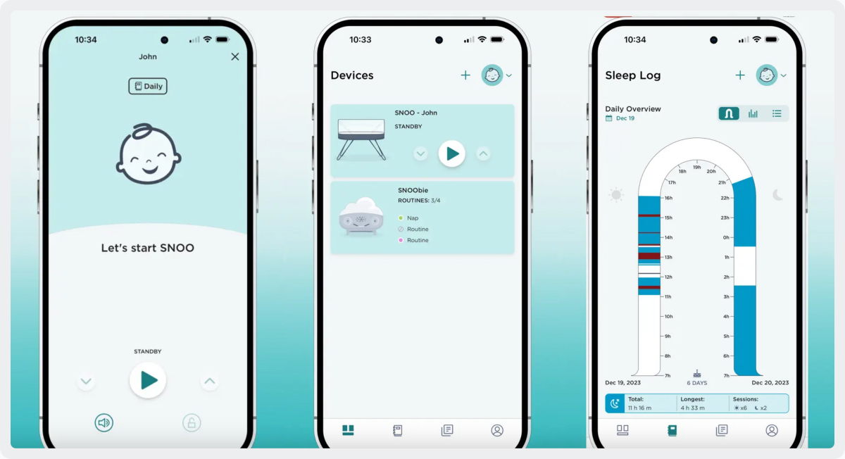 Happiest Baby SNOO iOS App - Old Design